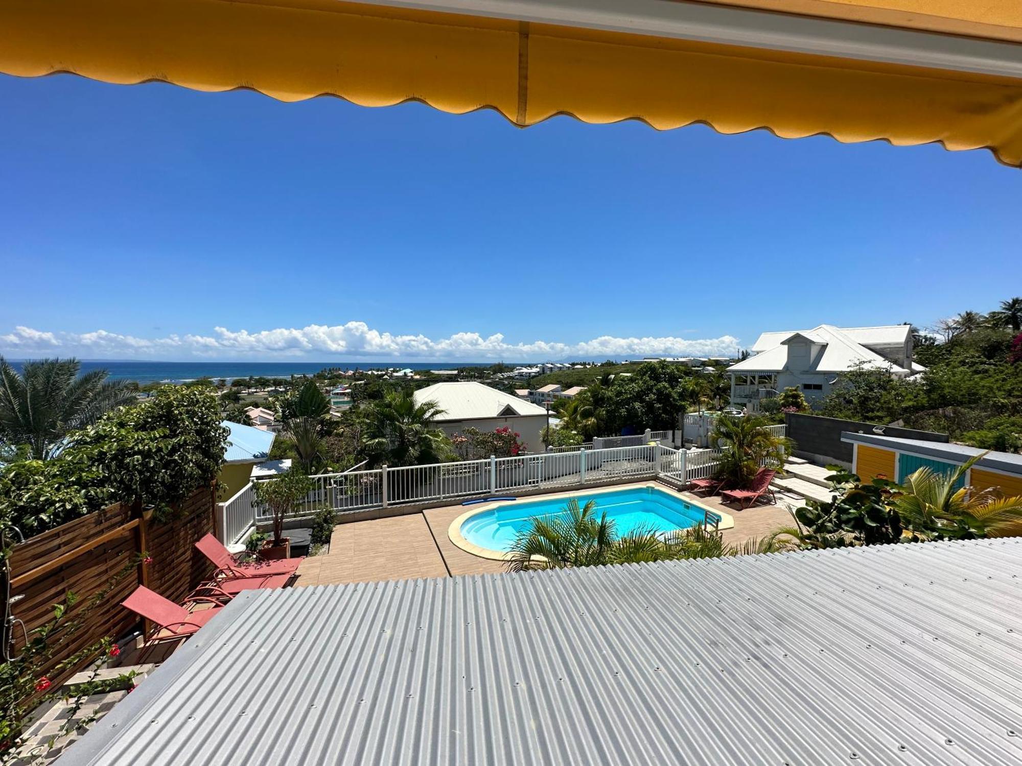 Mango Sea -Villa "Maracudja" Et Appartement "Jojoba" Avec Piscine & Vue Sur Les Iles แซงต์-ฟรองซัวส์ ภายนอก รูปภาพ